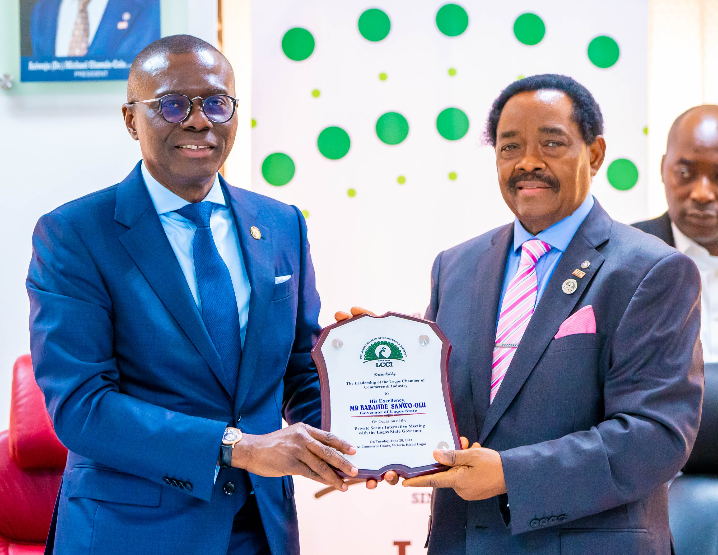 SANWO-OLU MEETS LAGOS BUSINESS LEADERS, SPEAKS ON STATE’S 30-YEAR GROWTH VISION